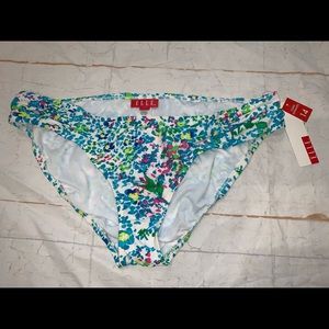 Elle Bikini Bottom Bright Multicolored Sz 14 NWT Watercolor Paint Splatter